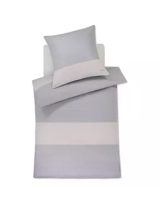 JOOP | Linge de lit en satin SPLIT 70x90cm / 140x200cm Ocean | hellgrau